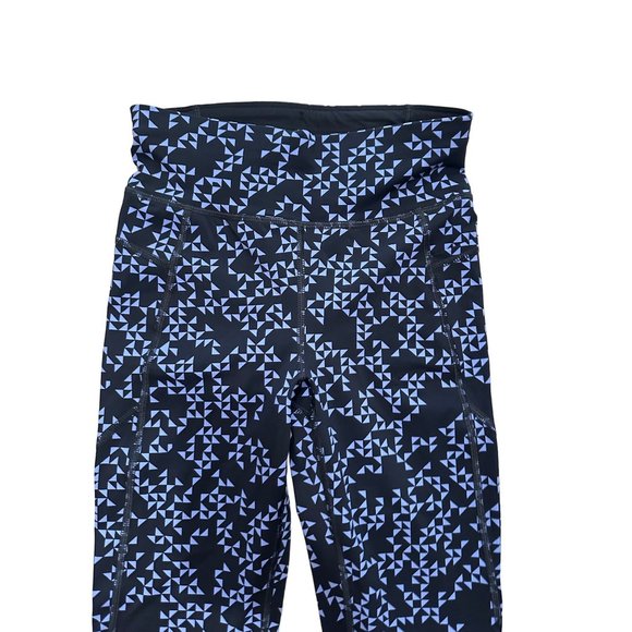 SWEATY BETTY Zero Gravity Blue Triangle Print 7/8 Length Leggings Size XS NEW - Picture 3 of 6